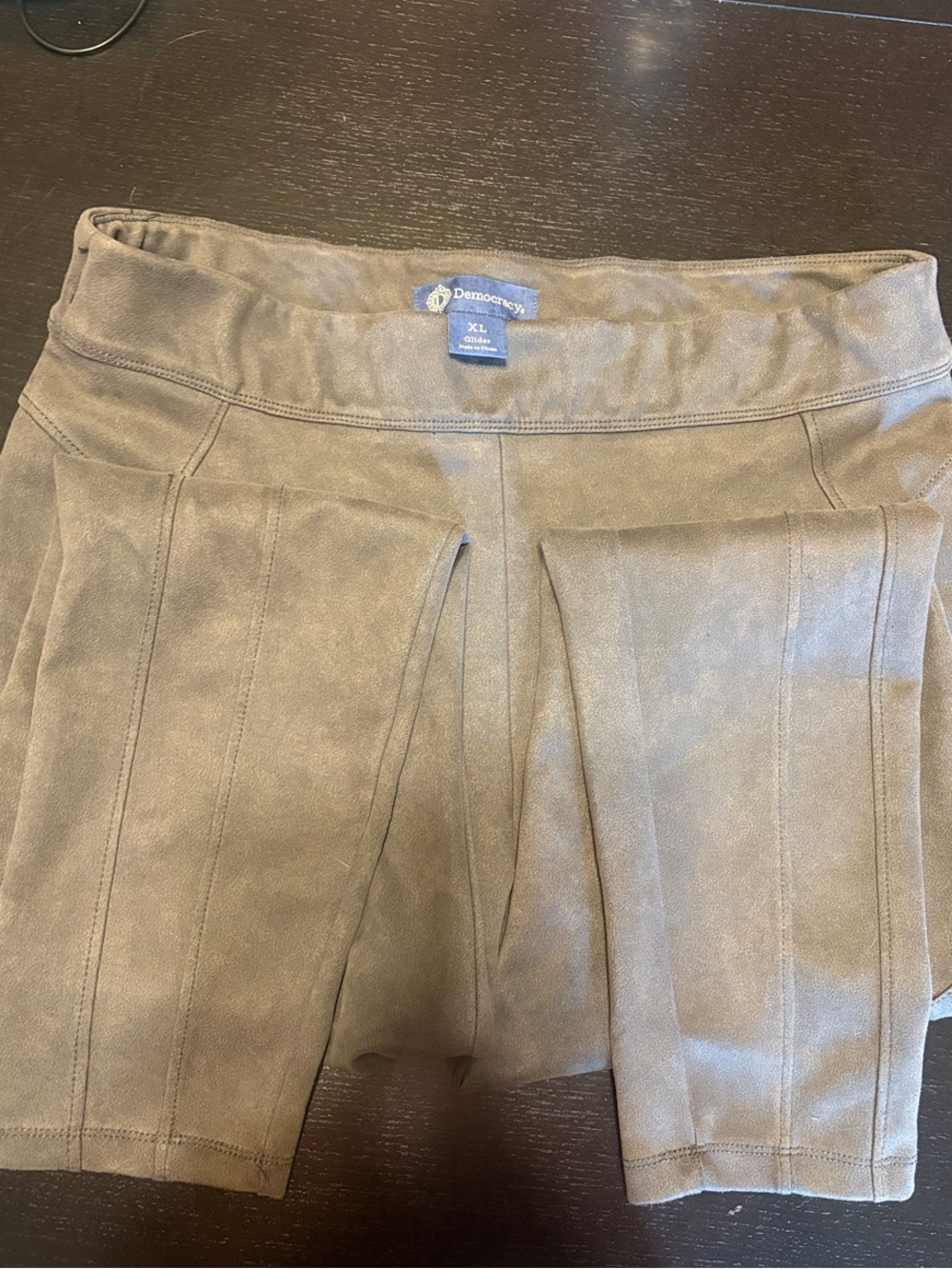 Democracy Women's Cropped Pull-On Joggers Pants Slacks in Taupe Sz XL